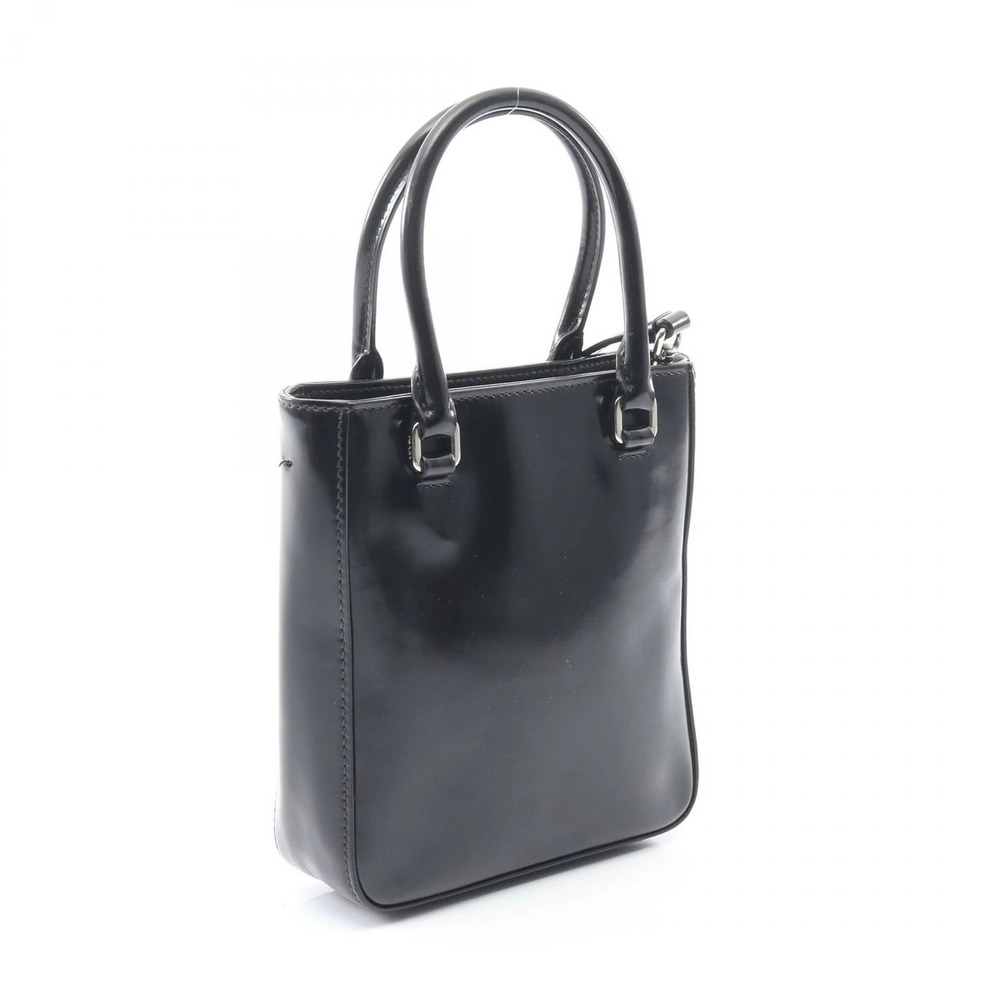 Prada SPAZZOLATO Handbag Leather Black
